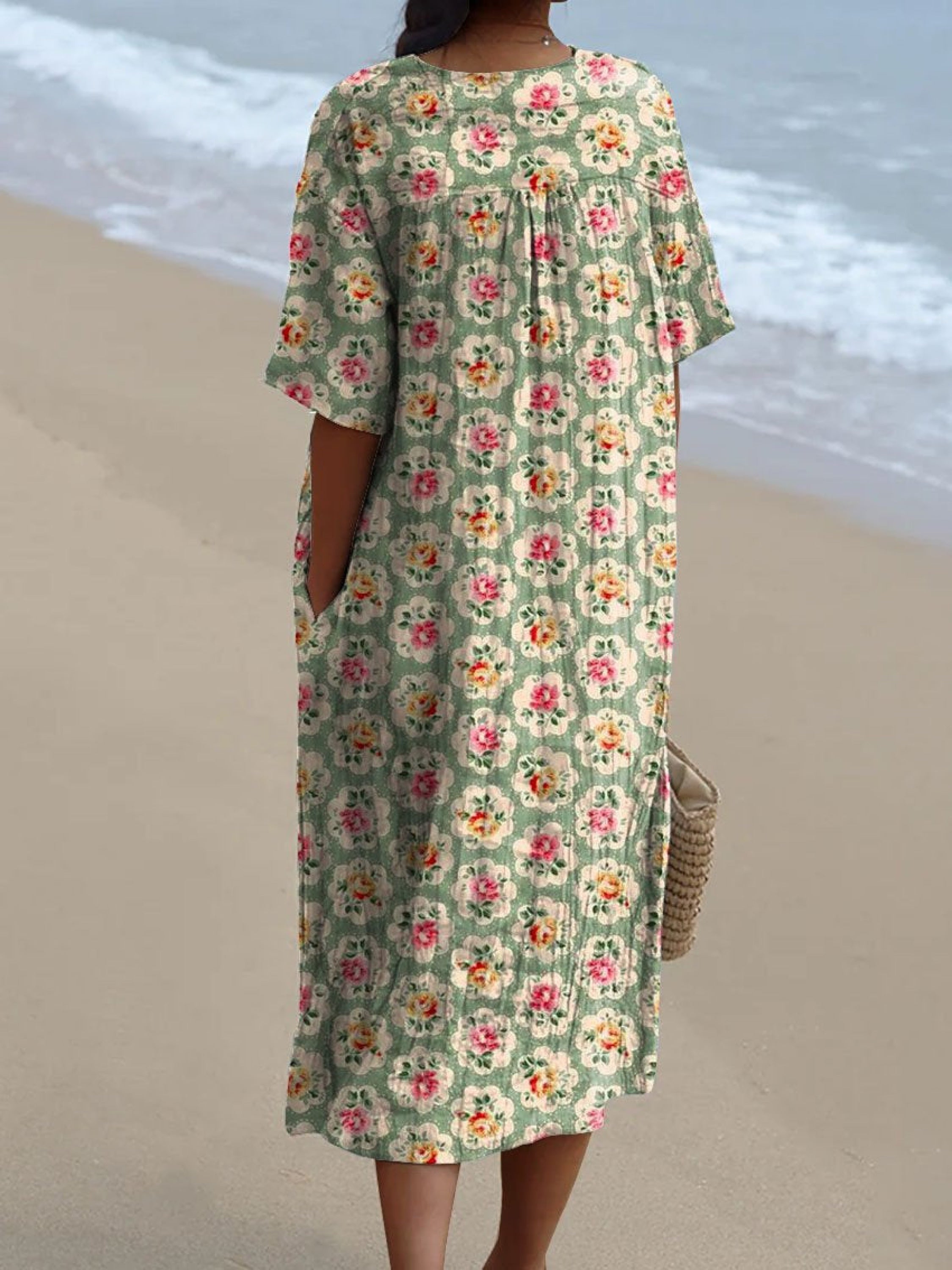 Femke | Vintage Kjole med Blomsterprint - Limited Edition